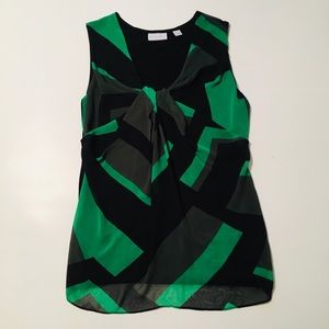 New York and Company green blouse size small